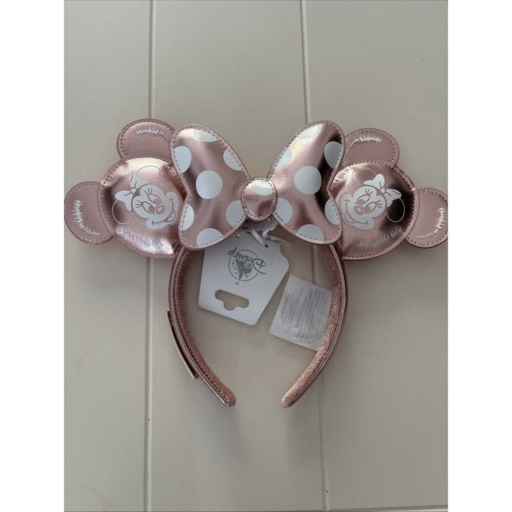 Disney Parks Minnie Mouse Balloon Rose Gold Ears Headband Loungefly 2026